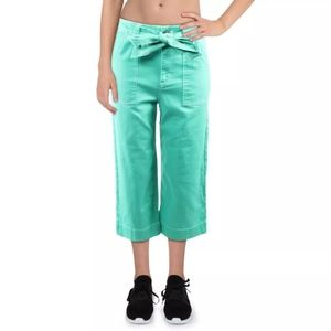 Gianni Bini Denim High-Rise Wide Leg Capri Jeans